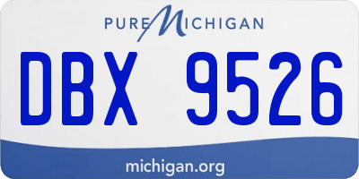 MI license plate DBX9526