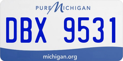 MI license plate DBX9531