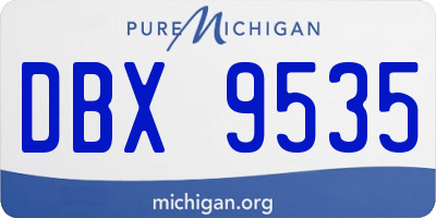 MI license plate DBX9535