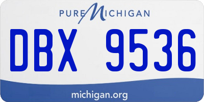 MI license plate DBX9536