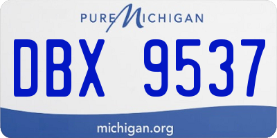 MI license plate DBX9537