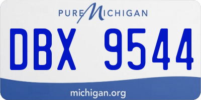 MI license plate DBX9544