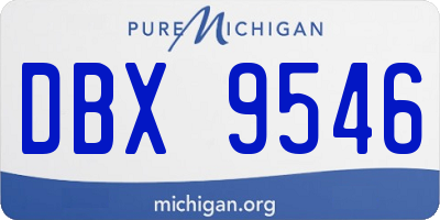 MI license plate DBX9546