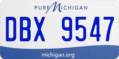 MI license plate DBX9547