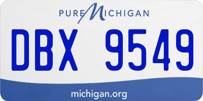 MI license plate DBX9549