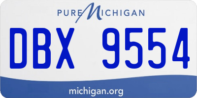 MI license plate DBX9554
