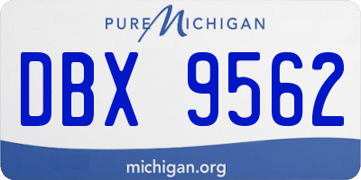 MI license plate DBX9562