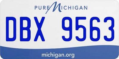 MI license plate DBX9563