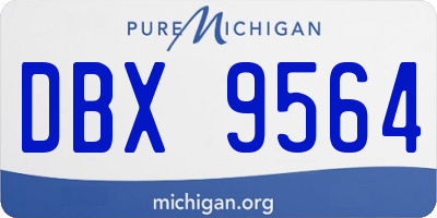 MI license plate DBX9564