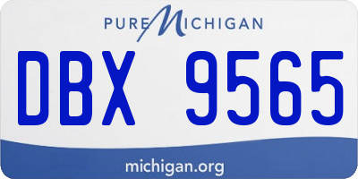MI license plate DBX9565