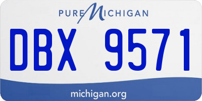 MI license plate DBX9571
