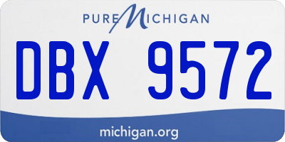 MI license plate DBX9572