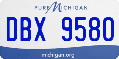 MI license plate DBX9580