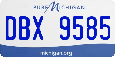 MI license plate DBX9585