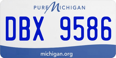 MI license plate DBX9586