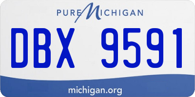MI license plate DBX9591