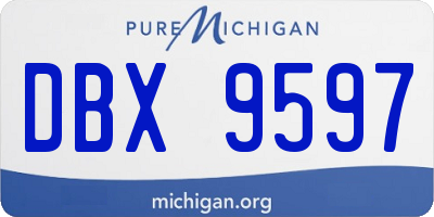 MI license plate DBX9597