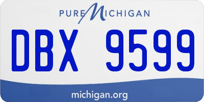 MI license plate DBX9599