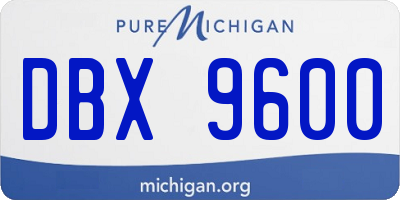 MI license plate DBX9600