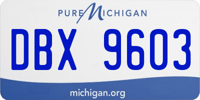 MI license plate DBX9603