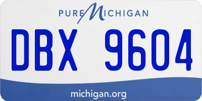 MI license plate DBX9604