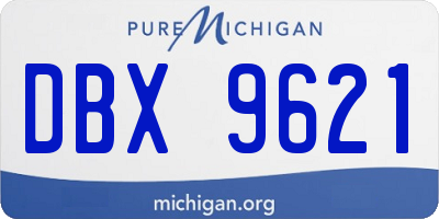 MI license plate DBX9621