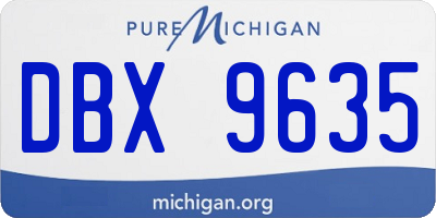 MI license plate DBX9635