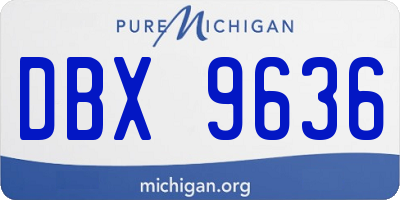 MI license plate DBX9636
