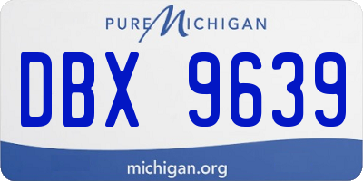 MI license plate DBX9639