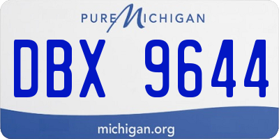 MI license plate DBX9644