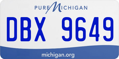 MI license plate DBX9649