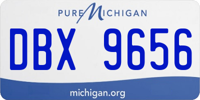 MI license plate DBX9656