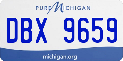 MI license plate DBX9659