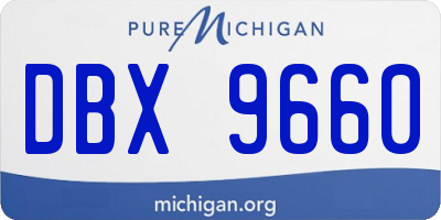 MI license plate DBX9660