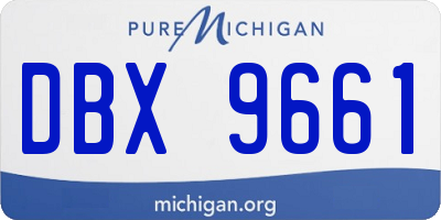 MI license plate DBX9661