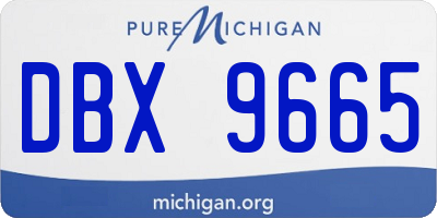 MI license plate DBX9665