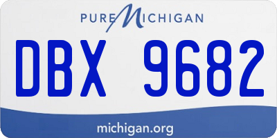 MI license plate DBX9682