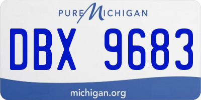MI license plate DBX9683