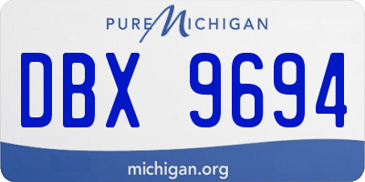 MI license plate DBX9694