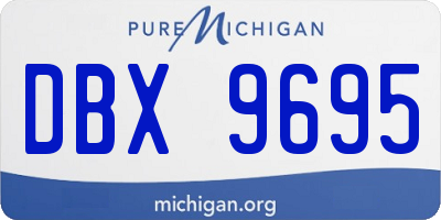 MI license plate DBX9695
