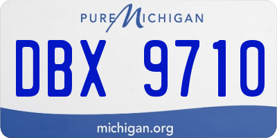 MI license plate DBX9710
