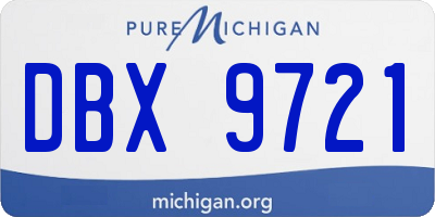 MI license plate DBX9721