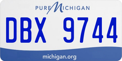 MI license plate DBX9744