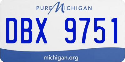 MI license plate DBX9751