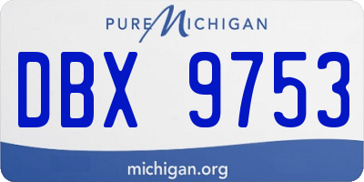 MI license plate DBX9753
