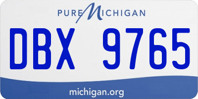 MI license plate DBX9765