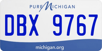 MI license plate DBX9767