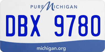 MI license plate DBX9780