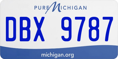 MI license plate DBX9787