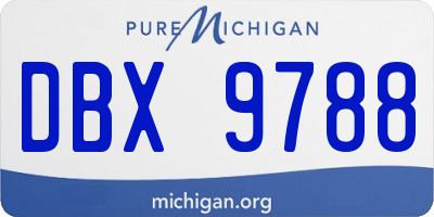 MI license plate DBX9788